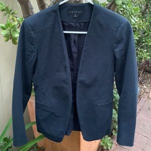Theory Navy Blue Open Blazer 0